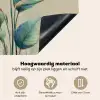 Paradijsvogelbloemen - Blauwgroene bladeren - Beige Inductie beschemer met haakjes middel -ky-onderkant-nl