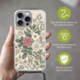 Romantisch - Design - Kleurrijk Hoesje iPhone 16 Pro Max met koord klein -sfeer2_DE