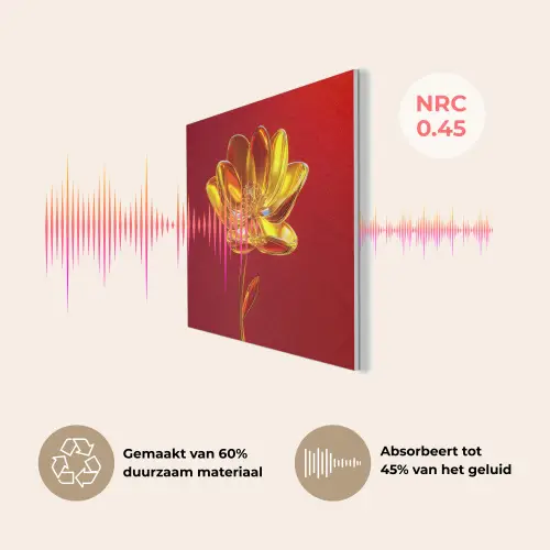 Bloem - Goud - Glazen PET vilt klein -USP_NL