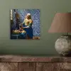 Melkmeisje - Delfts Blauw - Vermeer - Schilderij - Oude meesters aluminium wit klein -sfeer2