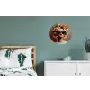 Vrouw - Macarons - Bril Wandcirkel aluminium klein -slaapkamer