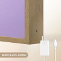 Maandag - Mok - Koffie - Paars Light Box met batterij (Wandlamp) middel -USP_websiteoplaadbaarDE