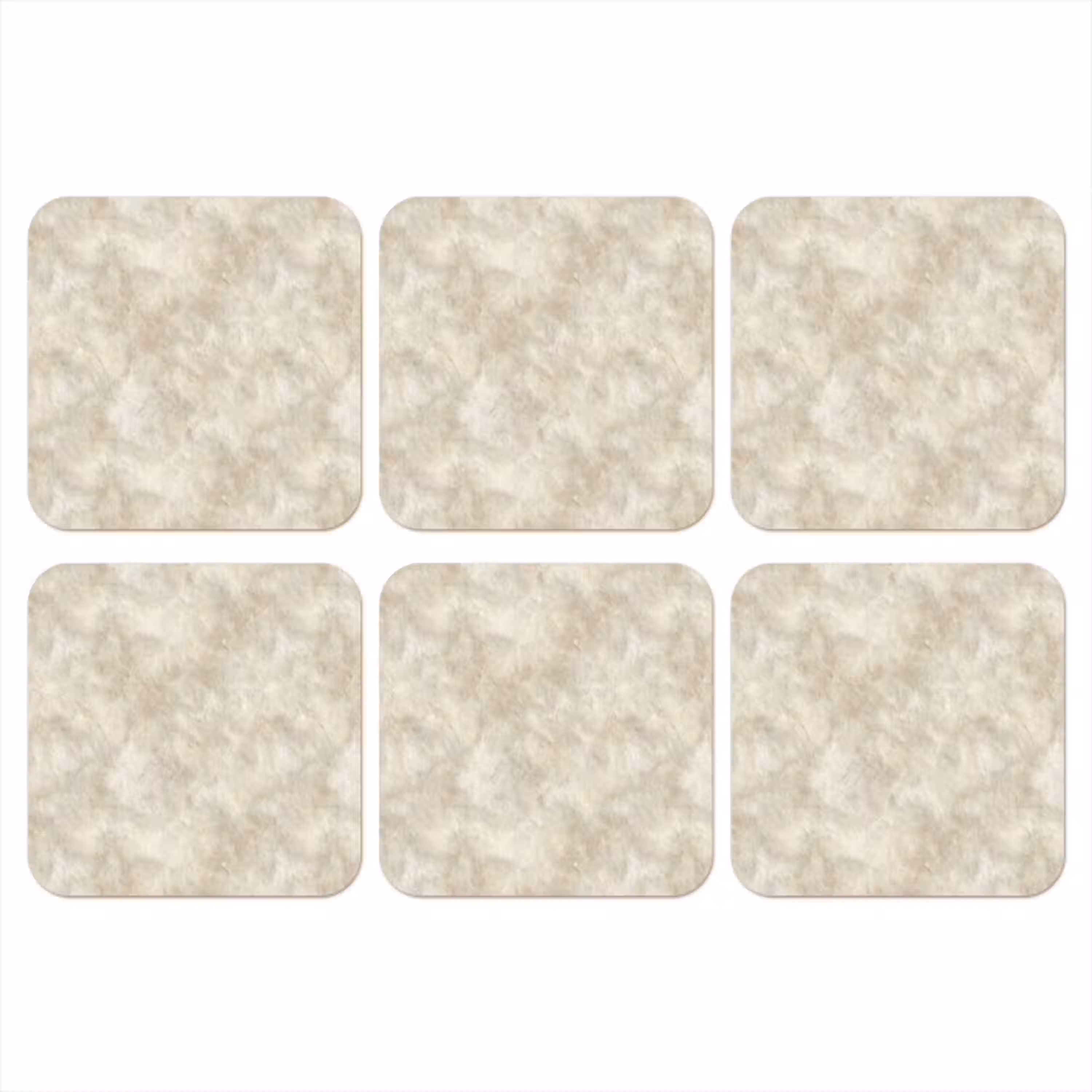 Beige - Reliëfstructuur - Natuursteen onderzetter kurk middel 366 -3d
