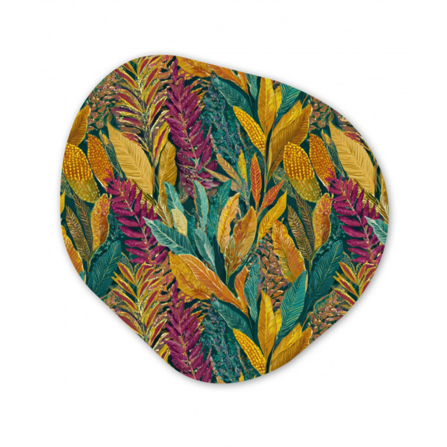 Tropische - Botanisch - Patroon - Kleurrijk - Exotisch Wandcirkel Organisch Forex 3mm klein 629 -3d