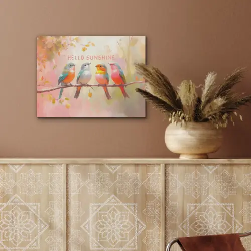 Vogels - Tak - Quote - Roze PET vilt klein -sfeer4
