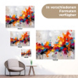 Abstract - Schilderij - Kleurrijk - Dynamisch tuinposter los doek klein -Xsfeer9_DE