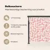 Doolhofpatroon - Roze - Wit - Abstract Balkonbeschermer Duitsland klein 596 -specs_NL