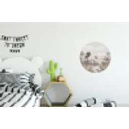 Kraanvogels - Palmbomen - Tropisch Wandcirkel aluminium klein -kinderkamer