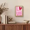 Love - Roze - Hart - Valentijn Light Box met kabel (Tafellamp) klein -sfeer2
