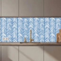 Patroon - Streep - Blauw keuken achterwand 2 middel 871 zz_3dshopping