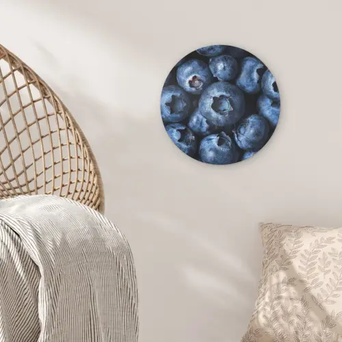 Bessen - Blauw - Fruit Akoestische PET Vilt - Rond klein -sfeer4