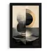 Cirkels - Schaduw - Abstract fotolijst zwart zonder passe partout klein -3d