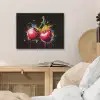 Kersen - Fruit - Graffiti - Verf - Abstract - Modern - Kleurrijk PET vilt klein -sfeer3