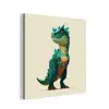 Stekels - Dino - Blauw - Gespierd aluminium wit klein -3d
