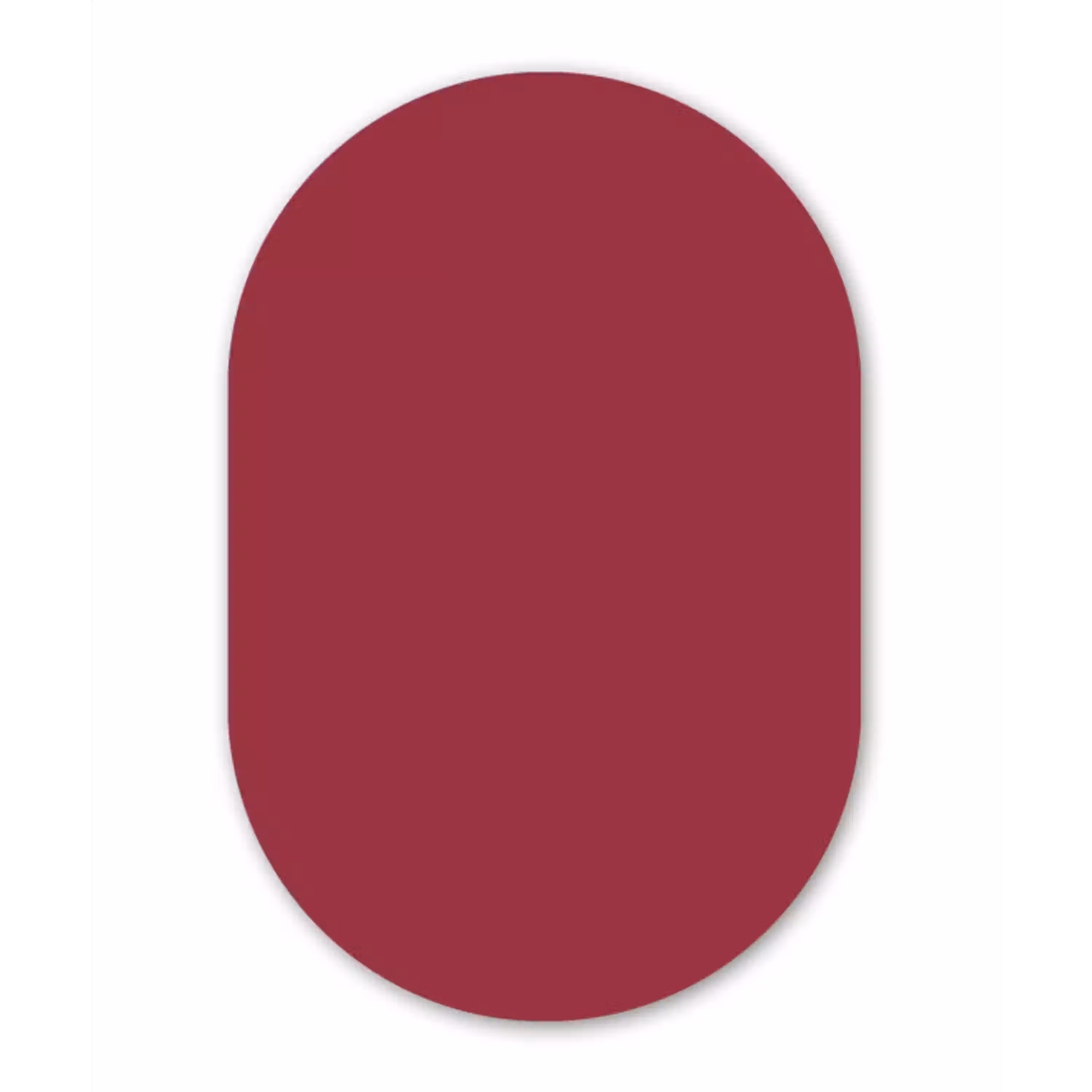 Antique - Ruby - Rood Wandcirkel Ovaal Aluminium middel 839 -3d