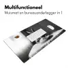 Konijn - Bunny - Zonnebril - Tafelkleed - Pasta - Schattig Muismat XXL klein -sfeer4