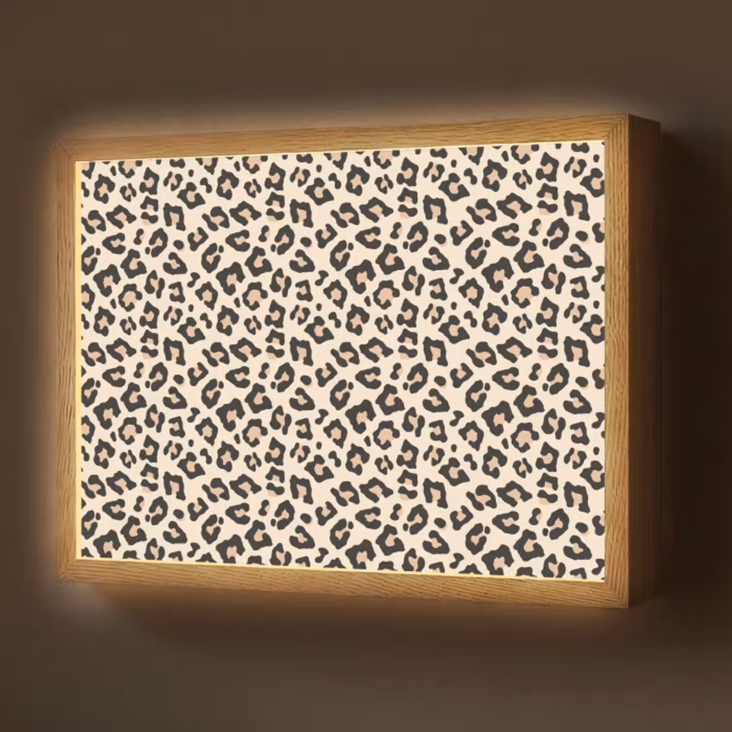 Lightbox - Wandlamp - Panterprint - Patroon - Bruin