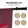 Kiss my ass - Lip - Bordeaux Wandkleed katoen klein -sfeer2