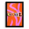 Zebraprint - Grafisch - COOL - Oranje fotolijst zwart zonder passe partout klein -3d