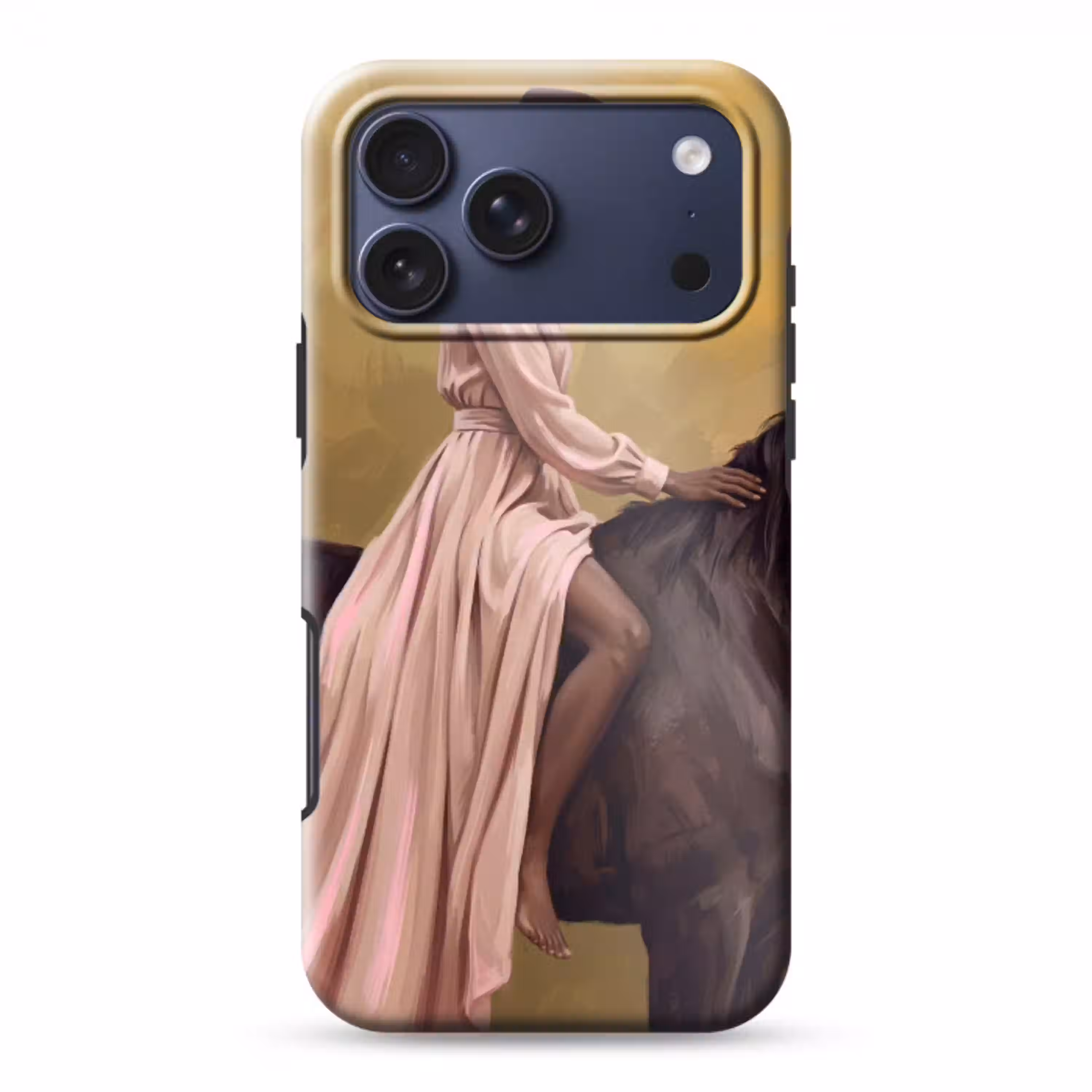 Paard - Klassiek - Oker Toughcase MagSafe Apple iPhone 17 Pro Max klein -3d