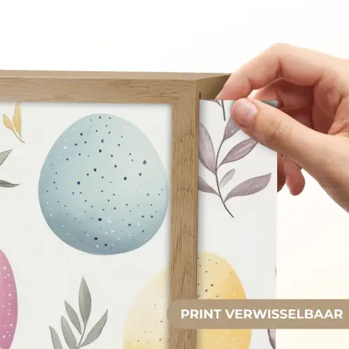 Eieren - Kleurrijk - Patroon Light Box met batterij (Wandlamp) middel -USP_websiteprintNL