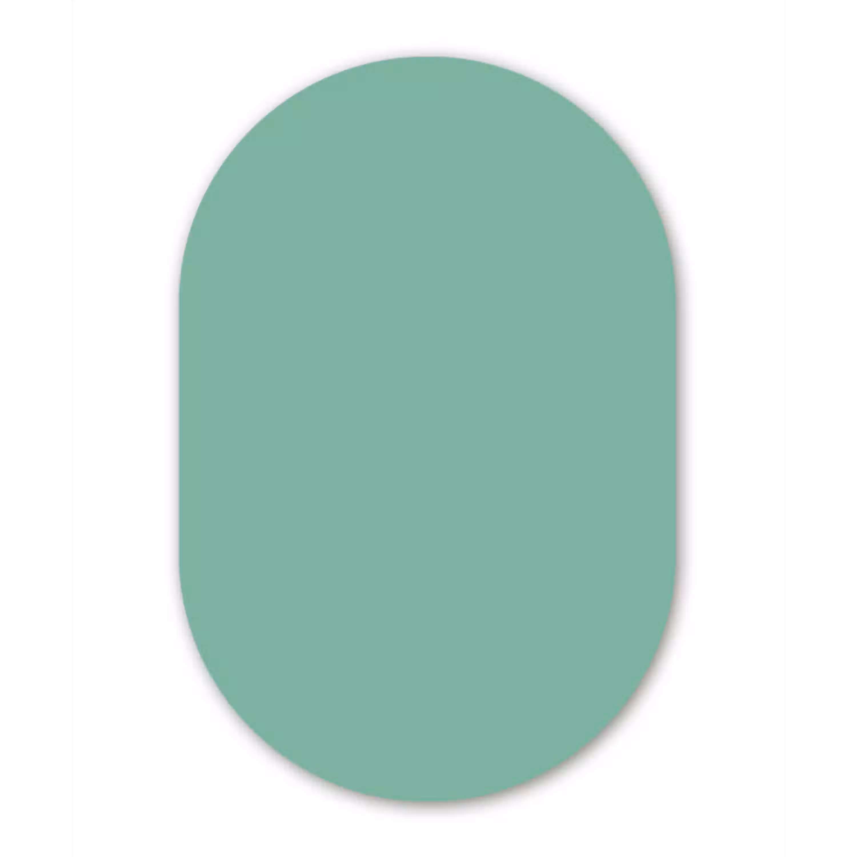 Ocean - Jade - Groen Wandcirkel Ovaal Aluminium middel 839 -3d