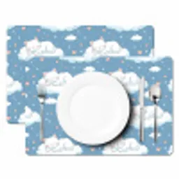 Kitten - Wolken - Blauw Placemat vinyl groot 368 -zzsfeer2_Kitchenyeah-website
