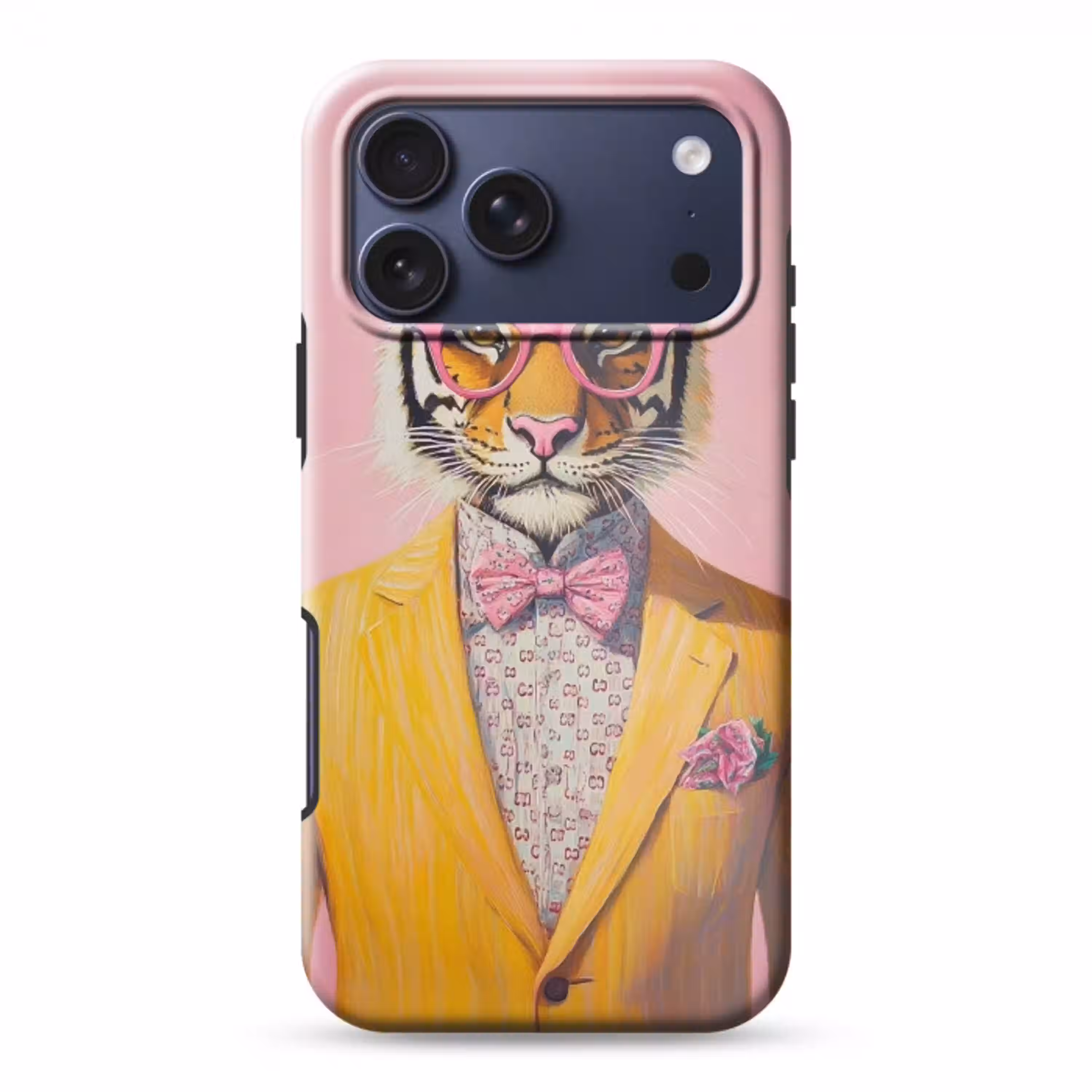 Tijger - Bril - Geel - Jasje Toughcase MagSafe Apple iPhone 17 Pro Max klein -3d