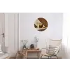 Glas - Ijskoffie - Schaduw - Bruin Wandcirkel aluminium klein -woonkamer