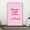 Moeder - Love - Tekst - Rood canvas 2cm klein -sfeer6