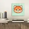 Rode panda - Groen - Cartoon plexiglas 5mm klein -sfeer1