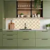 Bloemen - Patroon - Beige keuken achterwand 2 middel 871 -sfeer3