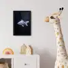 Porselein - Goudvis - Delfts - Blauw fotolijst zwart zonder passe partout klein -usfeer4_kinderkamer