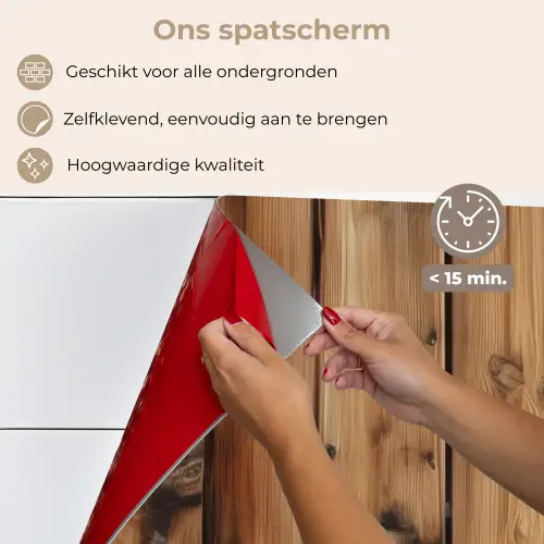 Hout - Planken - Bruin keuken achterwand spatscherm klein -spatscherm_NL
