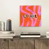 Zebraprint - Grafisch - COOL - Oranje plexiglas 5mm klein -sfeer1