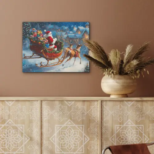 Kerstman - Rendier - Kerst - Sneeuw PET vilt klein -sfeer4