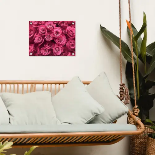 Rozen - Pink - Bloem tuinposter los doek klein -sfeer7