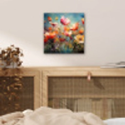 Bloemen - Watercolor - Kunst - Botanisch - Natuur aluminium wit klein -sfeer3