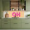 Tekst - Strepen - Roze keuken achterwand 2 middel -sfeer3