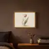 Tulp - Minimalistisch - Beige Light Box met batterij (Wandlamp) middel -sfeer4