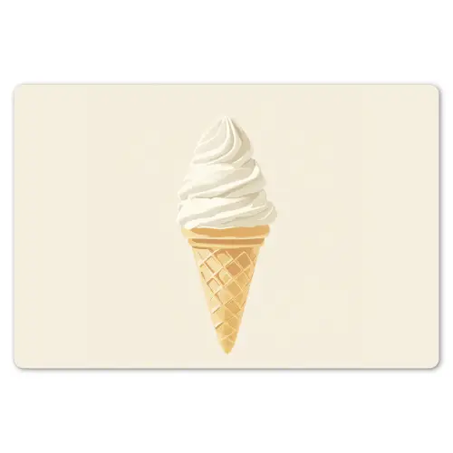 Softijs - Hoorntje - Wit Placemat vinyl groot -zzsfeer1_Kitchenyeah-website