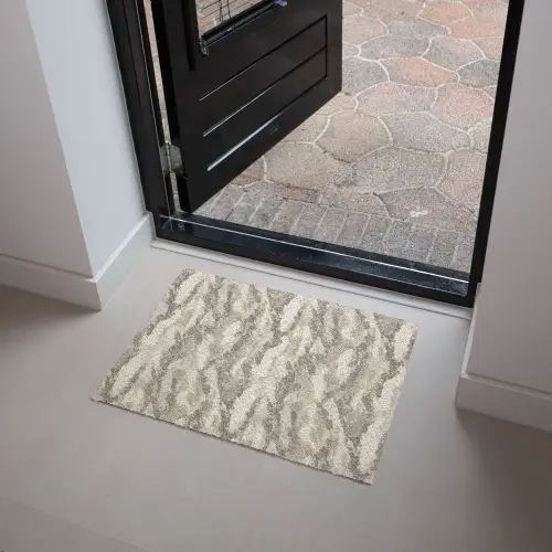 Slang - Patroon - Taupe Deurmat klein 898 -sfeer5