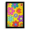 Bloemen - Illustratie - Kleurrijk fotolijst zwart zonder passe partout klein -3d