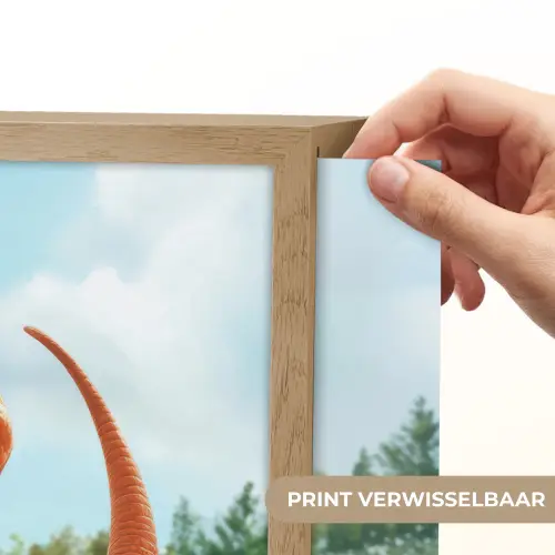 Dinosaurus - Oranje - Cartoon - Voetbal Light Box met batterij (Wandlamp kind) middel -USP_websiteprintNL