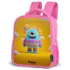 Snoep - Monster - Regenboog Kinderrugzak - Roze middel -schuin