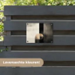Vormen - Modern - Zwart tuinposter los doek klein -sfeer3