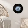 Kompas - Delfts blauw - Zwart Wandcirkel kunststof plaat 5mm dik klein -sfeer5