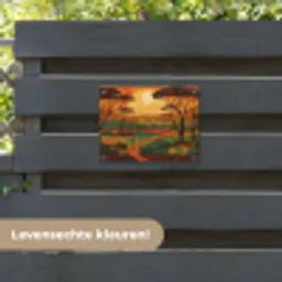 Landschap - Afrikaans - Zon tuinposter los doek klein -sfeer3