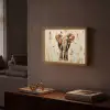 Olifant - Slurf - Mozaïek - Abstract Light Box met batterij (Wandlamp) middel -sfeer1