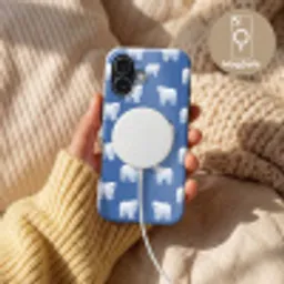 IJsbeer - Patroon - Blauw Toughcase MagSafe Apple iPhone 17 klein 1017 -USP_MagsafeV